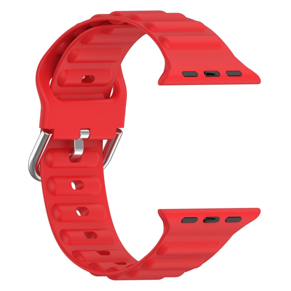 Apple Watch SE 44mm Sportigt armband i silikon, röd