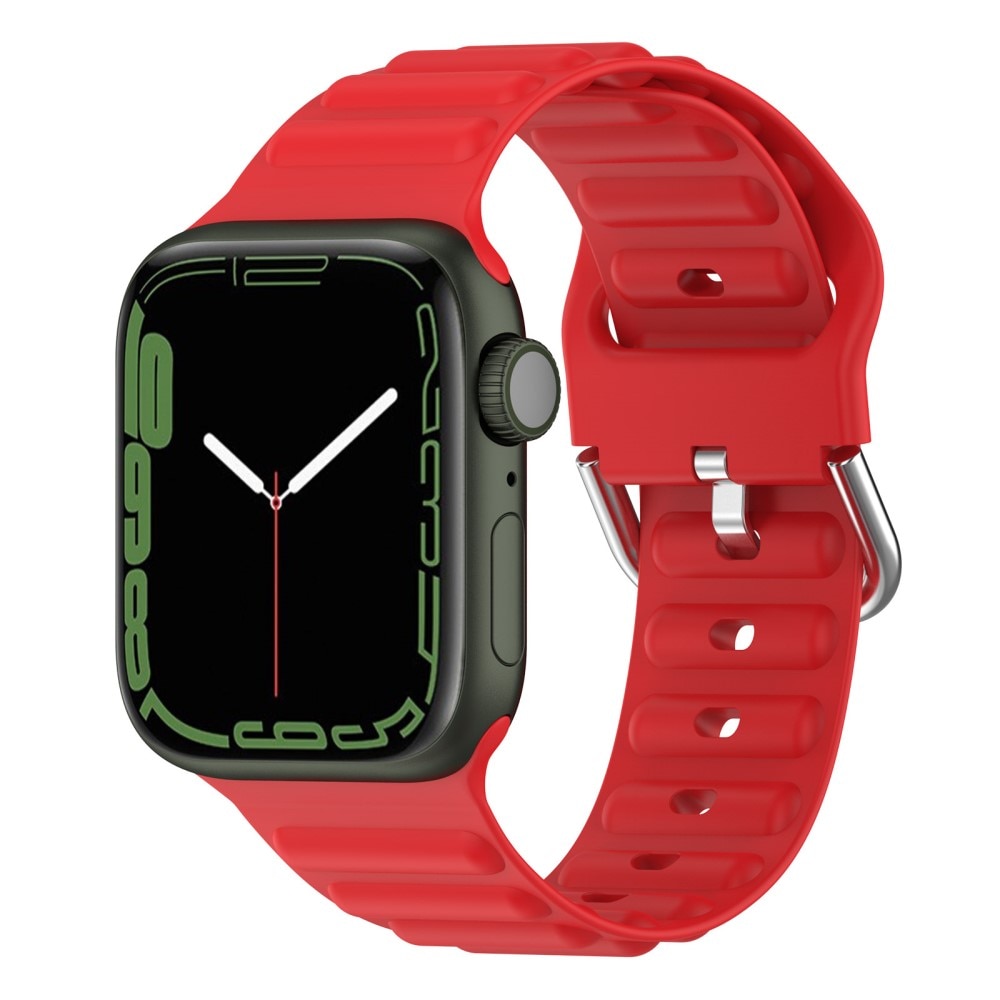 Apple Watch 45mm Series 7 Sportigt armband i silikon, röd