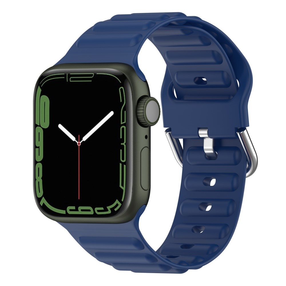 Apple Watch 45mm Series 8 Sportigt armband i silikon, mörkblå