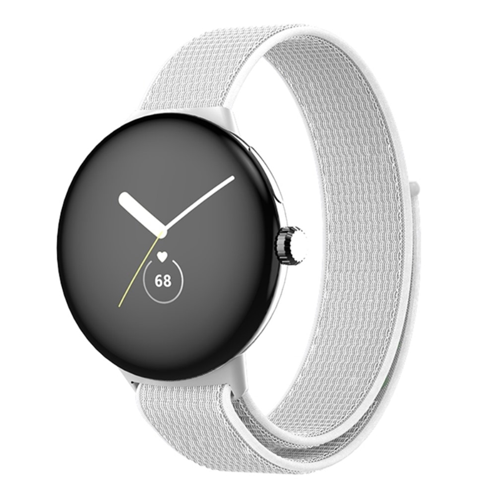 Google Pixel Watch 2 Armband i nylon, vit