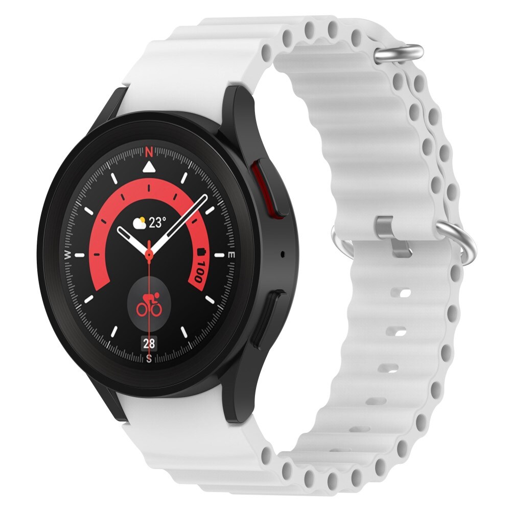 Samsung Galaxy Watch 6 40mm Sportigt Full-fit armband i silikon, vit