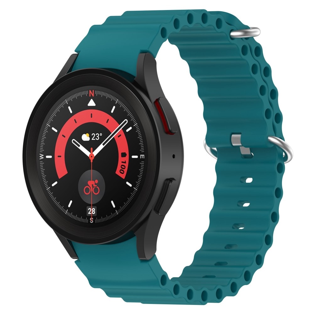 Samsung Galaxy Watch 5 Pro 45mm Sportigt Full-fit armband i silikon, grön