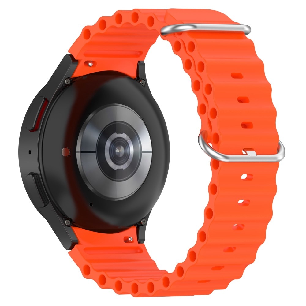 Samsung Galaxy Watch 4 40/42/44/46mm Sportigt Full-fit armband i silikon, orange