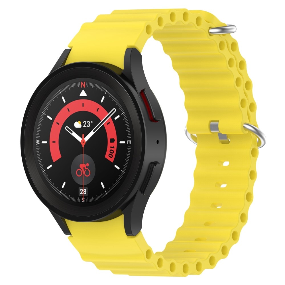 Samsung Galaxy Watch 5 Pro 45mm Sportigt Full-fit armband i silikon, gul