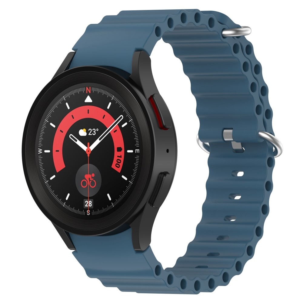 Samsung Galaxy Watch 5 Pro 45mm Sportigt Full-fit armband i silikon, blå