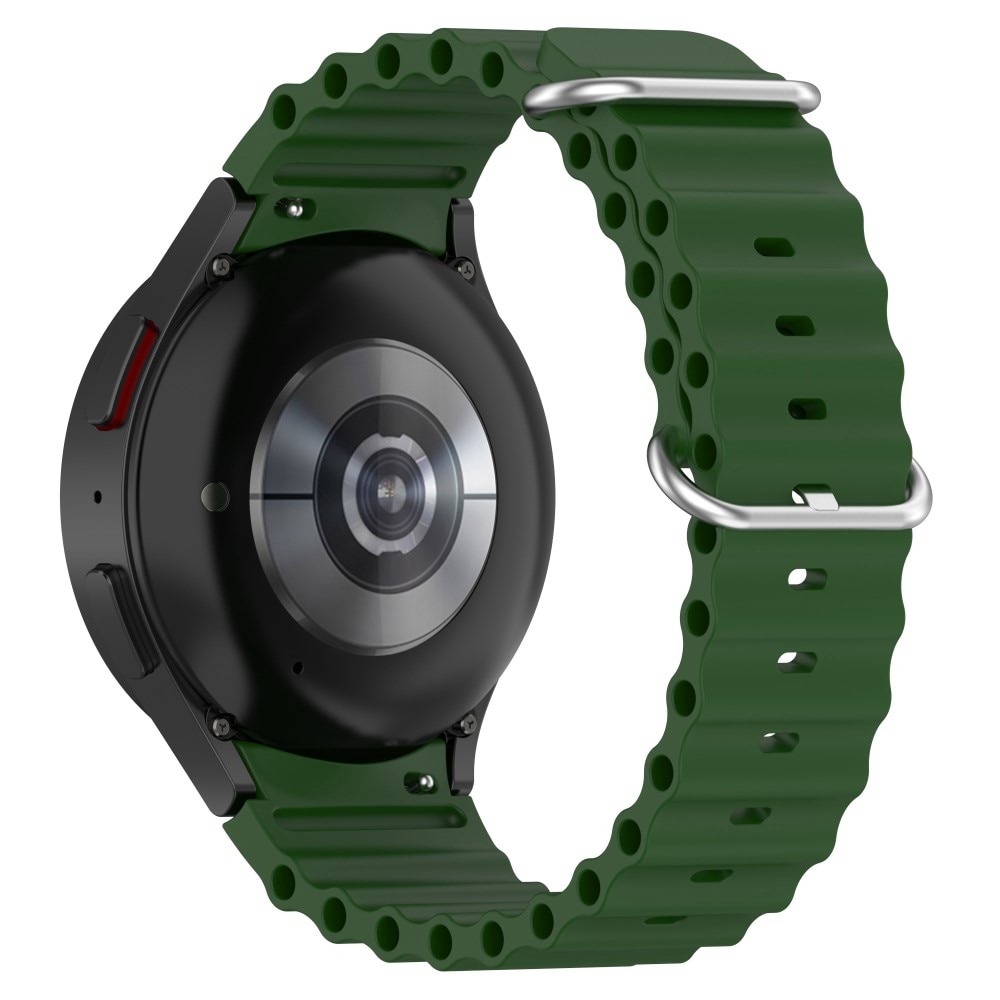 Samsung Galaxy Watch 4 40/42/44/46mm Sportigt Full-fit armband i silikon, grön