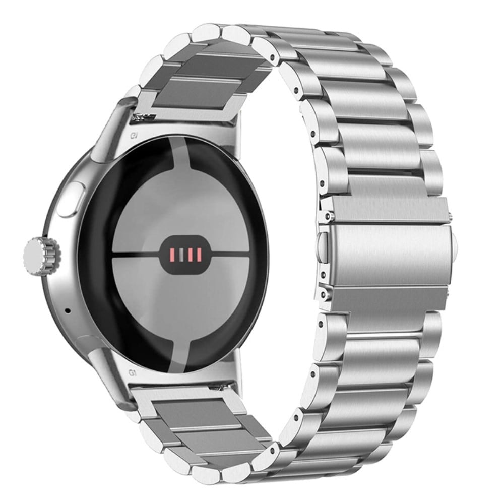 Google Pixel Watch Stilrent länkarmband i metall, silver