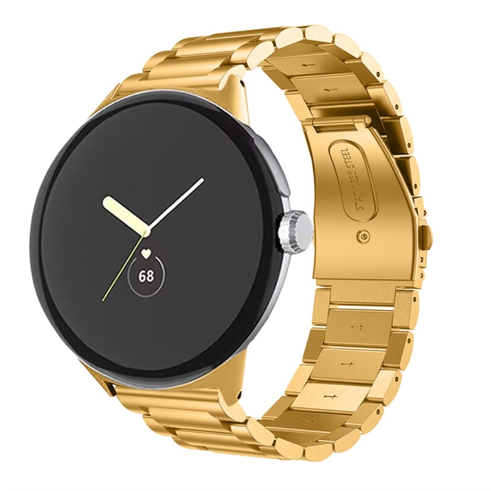 Google Pixel Watch 2 Stilrent länkarmband i metall, guld