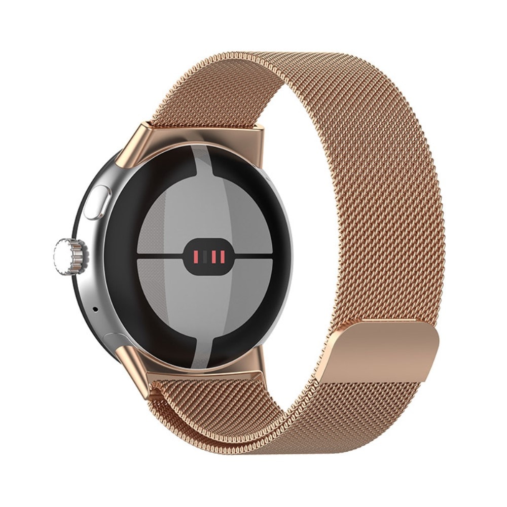 Google Pixel Watch Armband Milanese Loop, roséguld