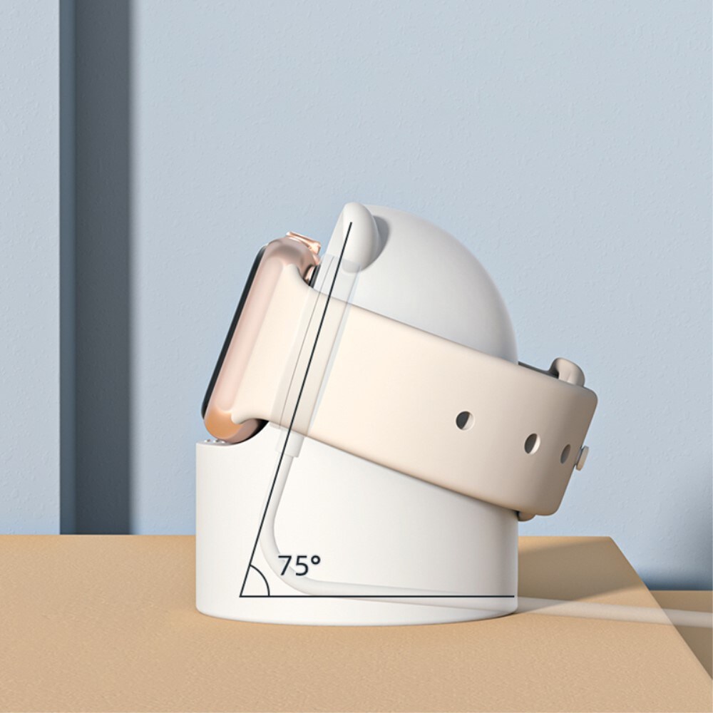 Apple Watch Gulligt laddningsställ i silikon, isbjörn