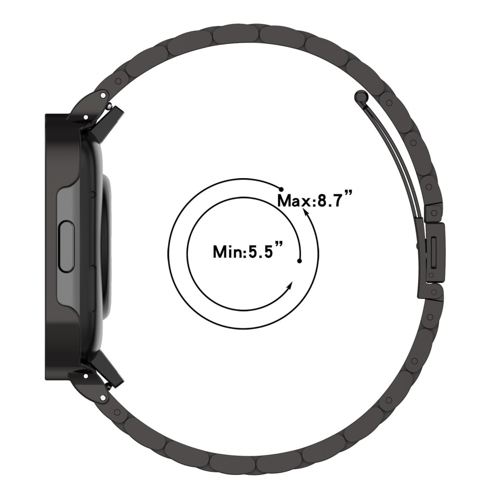 Xiaomi Redmi Watch 3 Stilrent länkarmband i metall, svart