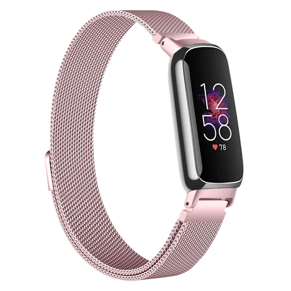 Fitbit Inspire 3 Armband Milanese Loop, rosa guld