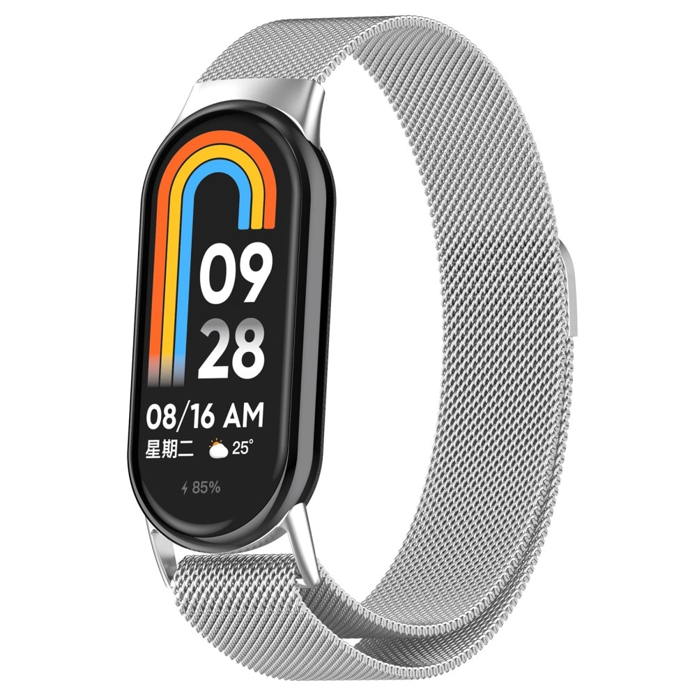 Xiaomi Smart Band 8 Armband Milanese Loop, silver