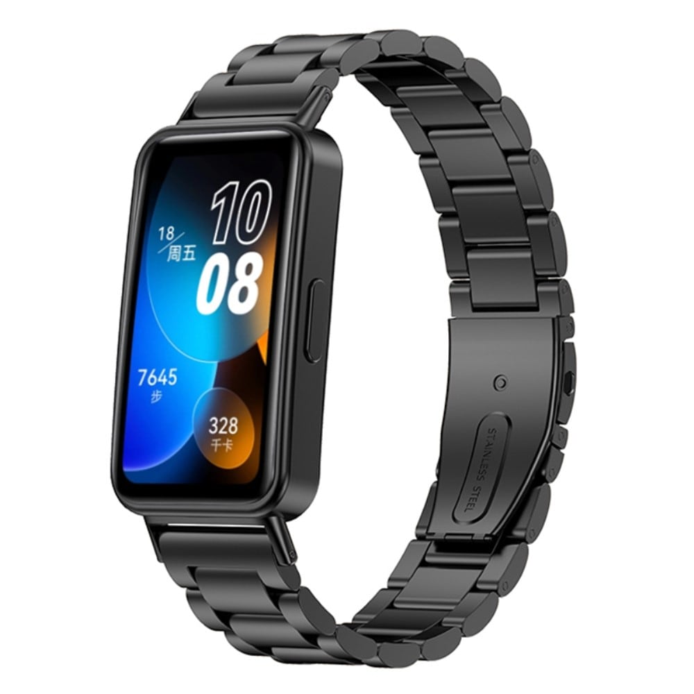 Huawei Band 8 Stilrent länkarmband i metall, Svart