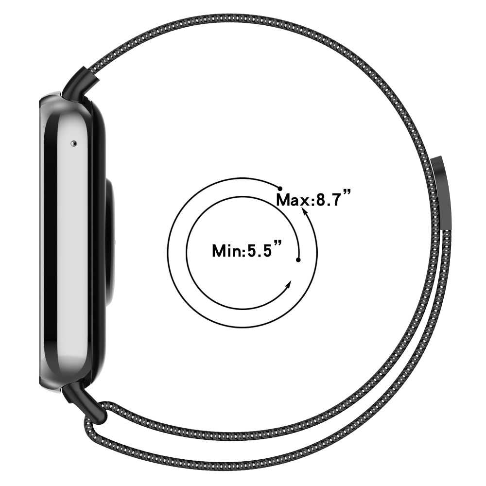 Xiaomi Smart Band 8 Pro Armband Milanese Loop, svart