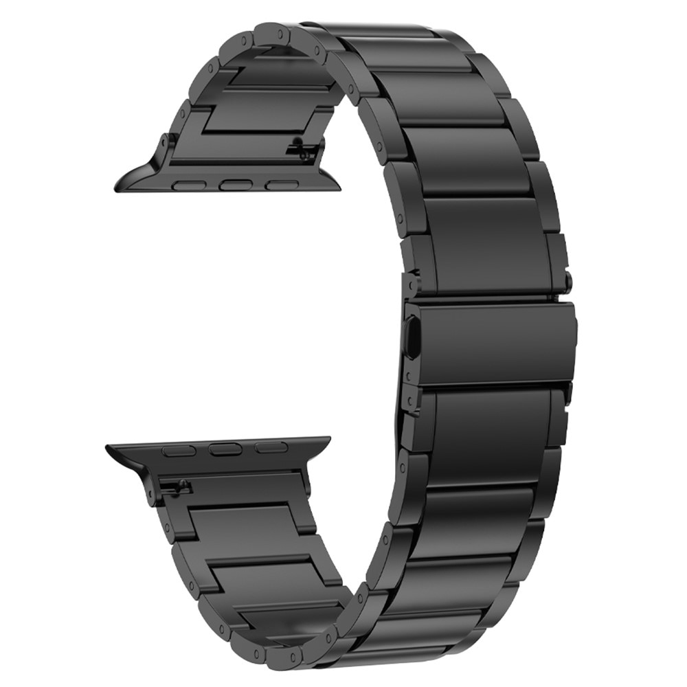 Apple Watch 45mm Series 8 Snyggt armband i titan, svart