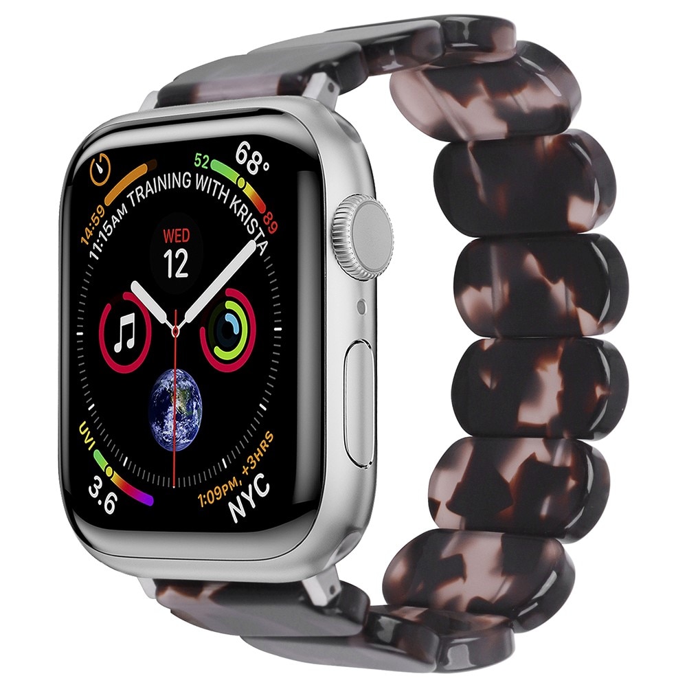 Apple Watch 45mm Series 7 Flexibelt Armband i resin, svart/grå