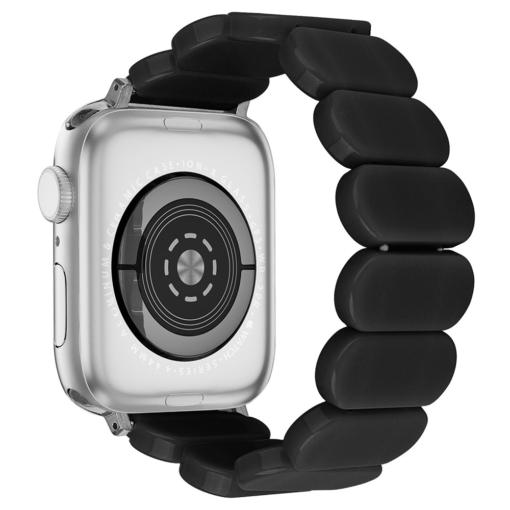 Apple Watch 45mm Series 9 Flexibelt Armband i resin, svart