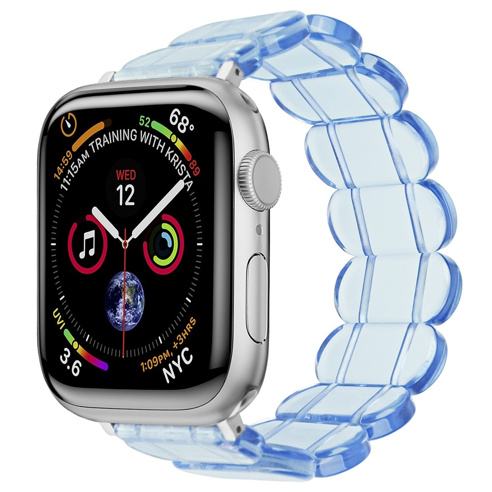 Apple Watch 45mm Series 7 Flexibelt Armband i resin, blå
