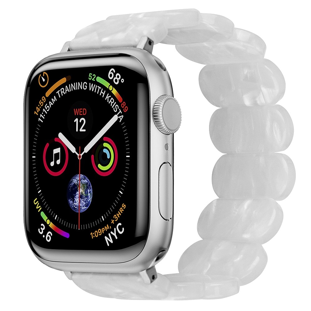 Apple Watch 45mm Series 7 Flexibelt Armband i resin, pärlvit
