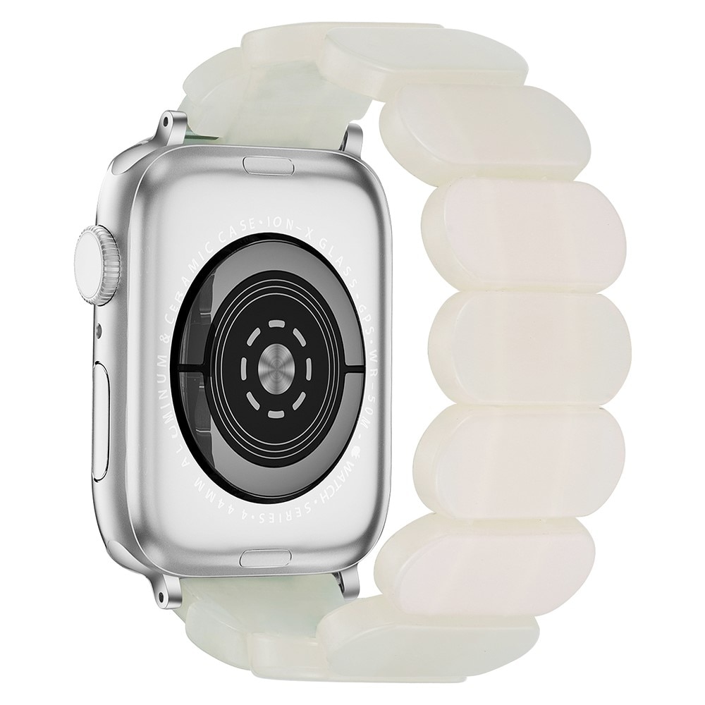 Apple Watch 41mm Series 9 Flexibelt Armband i resin, vit