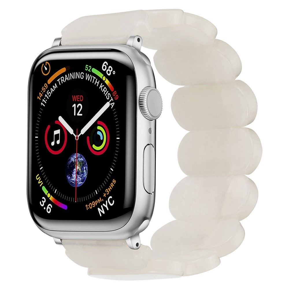 Apple Watch 41mm Series 9 Flexibelt Armband i resin, vit