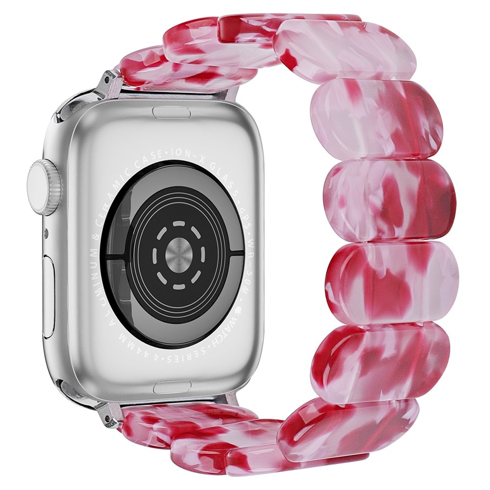 Apple Watch 41mm Series 9 Flexibelt Armband i resin, rosa mix