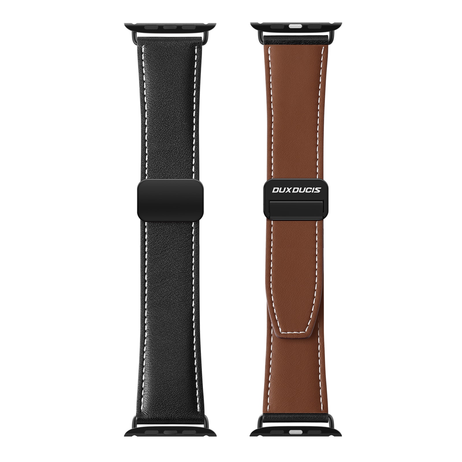 Apple Watch Series 11 42mm Armband i läder, Svart