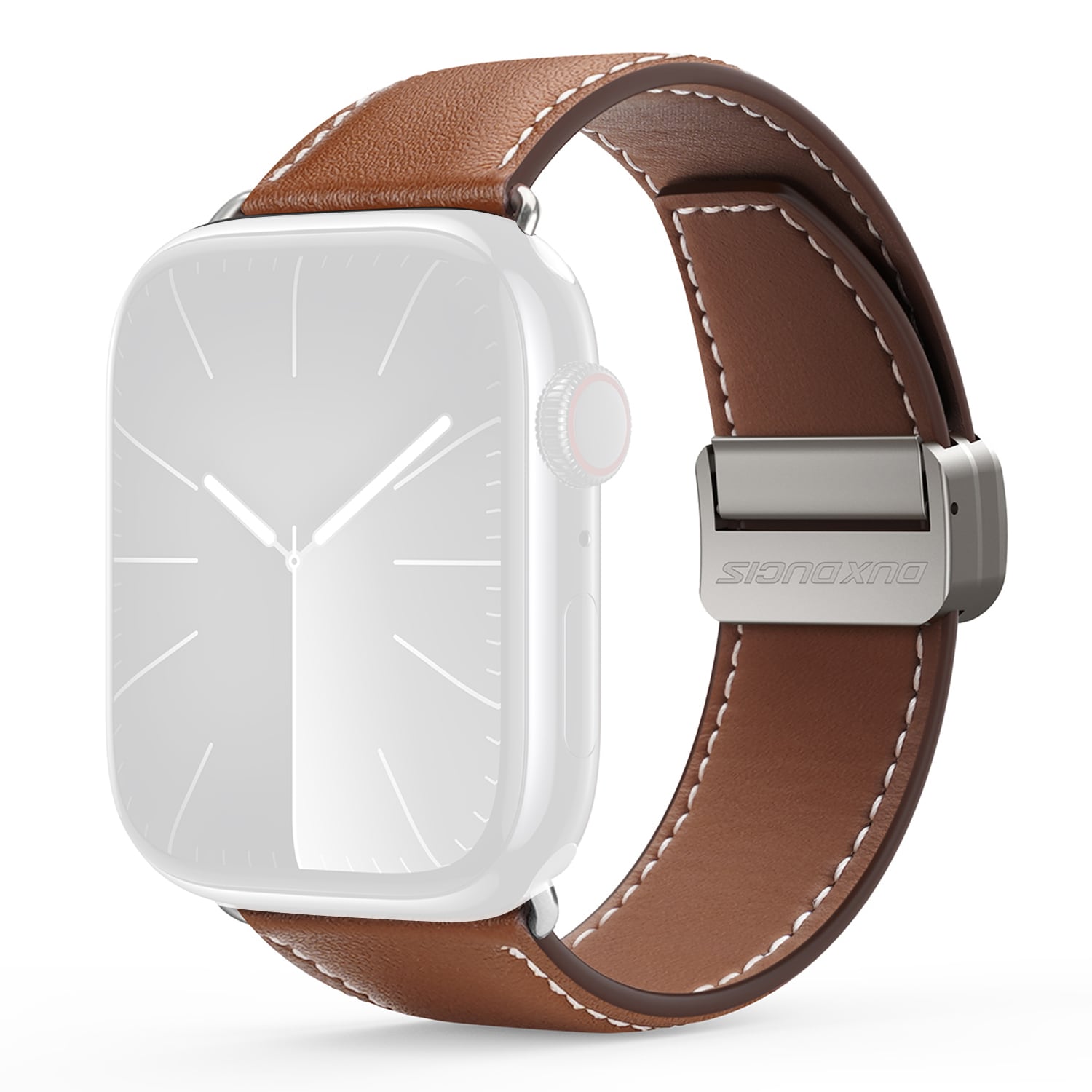Apple Watch Series 4-6 44mm Armband i läder, Brun