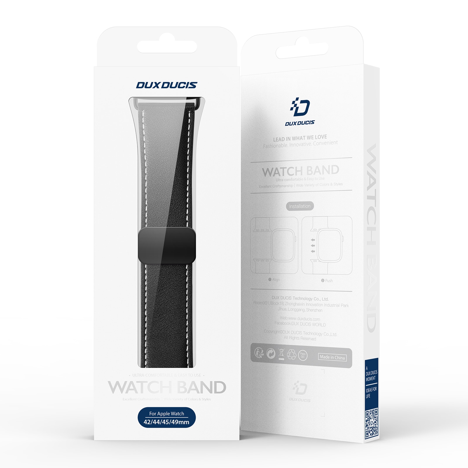 Apple Watch Series 4-6 44mm Armband i läder, Brun
