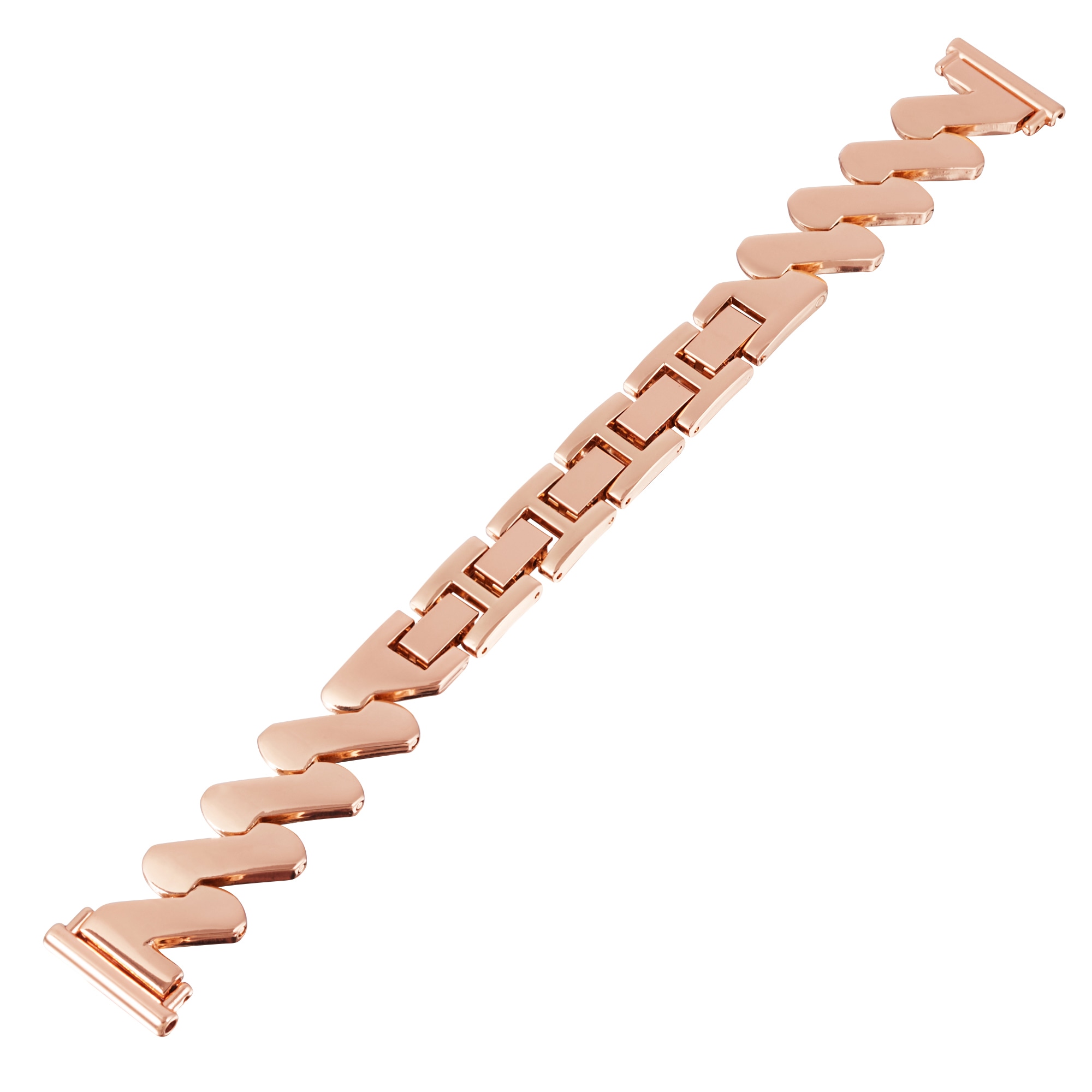 Universal 18mm Elegant länkarmband med vågmönster, roséguld