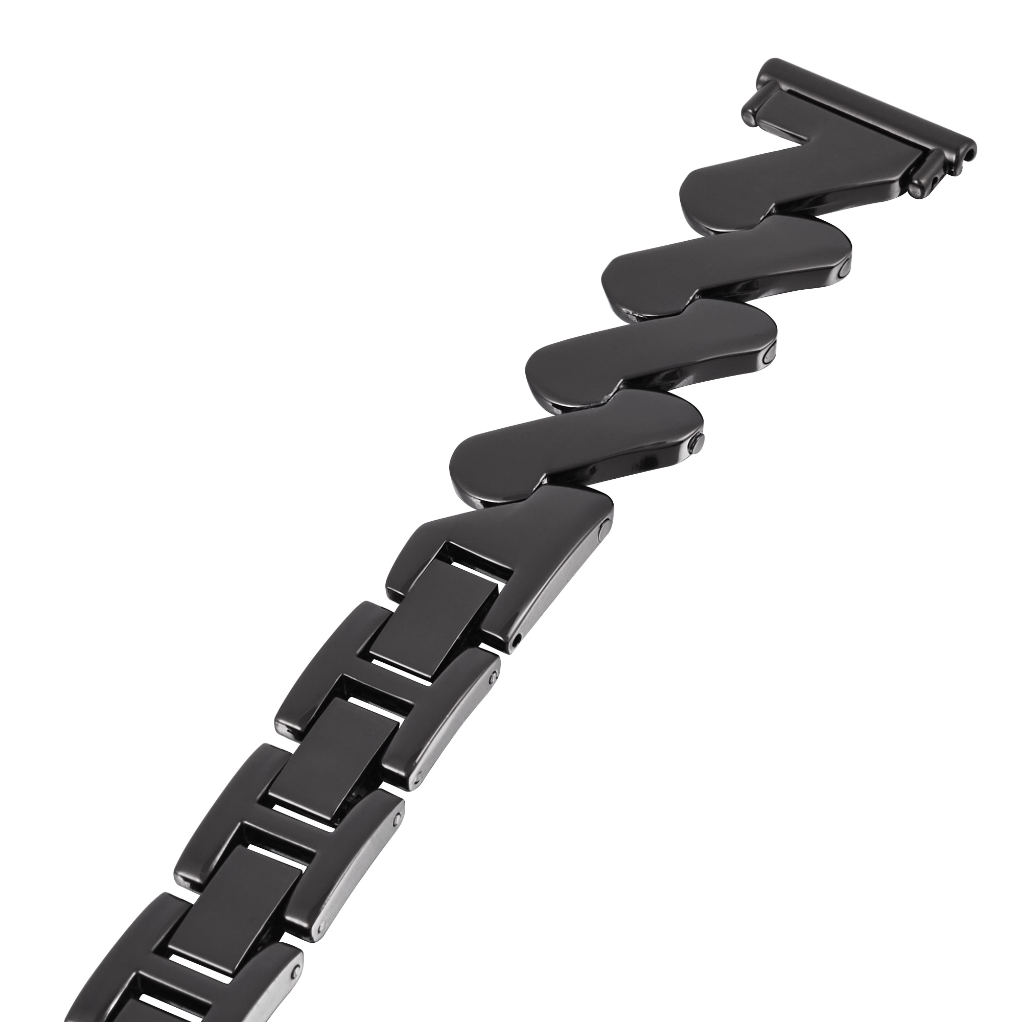 Withings Steel HR 36mm Elegant länkarmband med vågmönster, svart