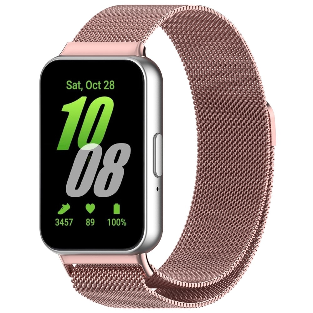 Samsung Galaxy Fit 3 Armband Milanese Loop, rosa guld