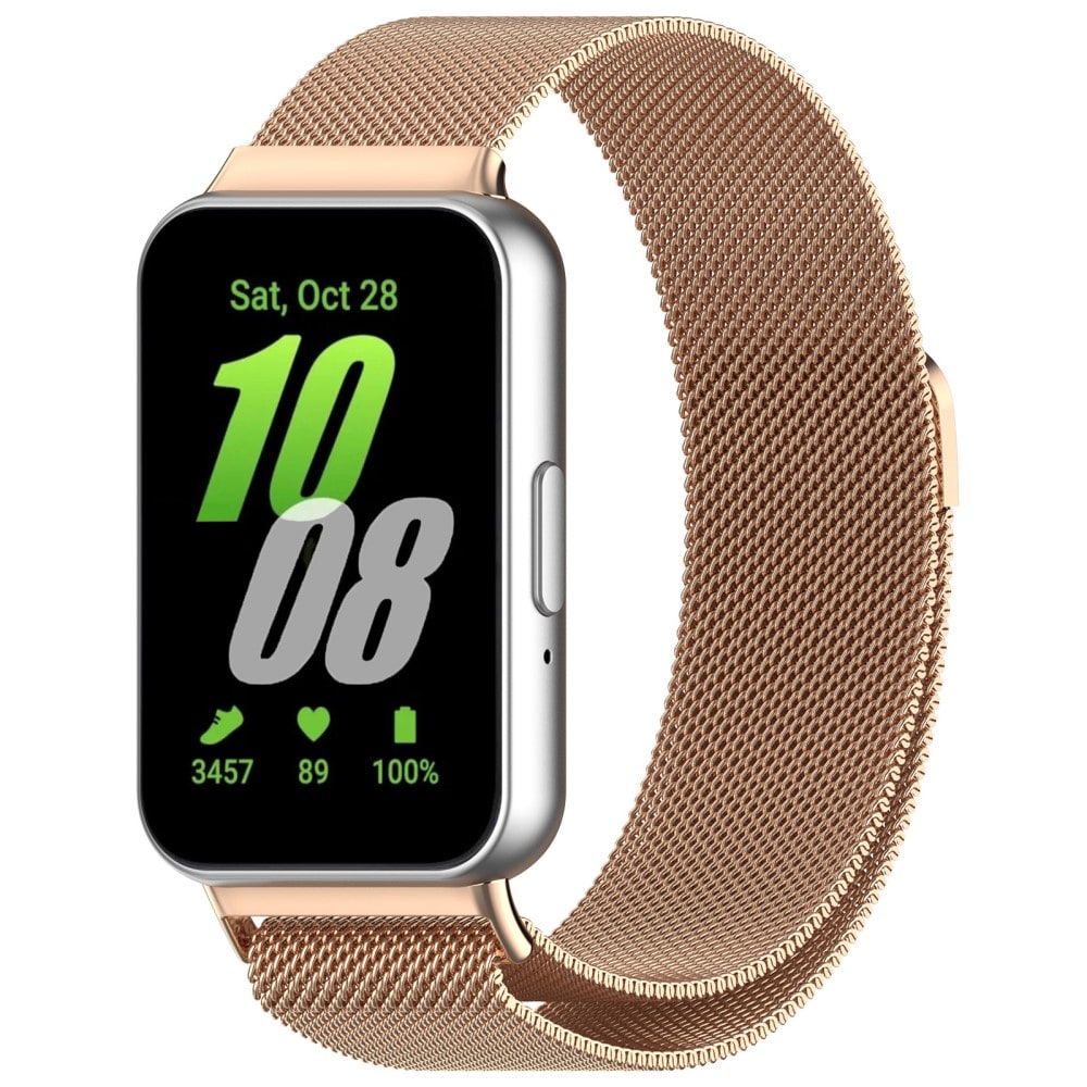 Samsung Galaxy Fit 3 Armband Milanese Loop, roséguld