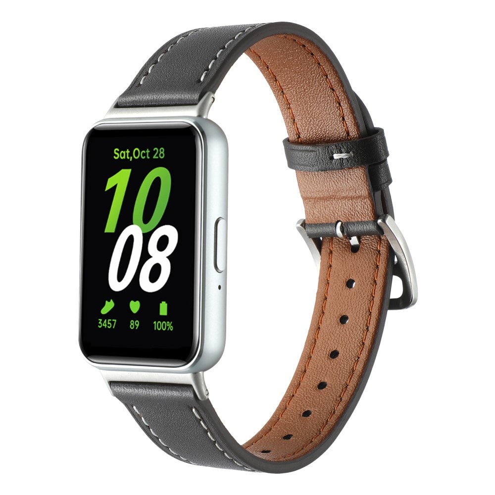 Samsung Galaxy Fit 3 Armband i äkta läder, svart