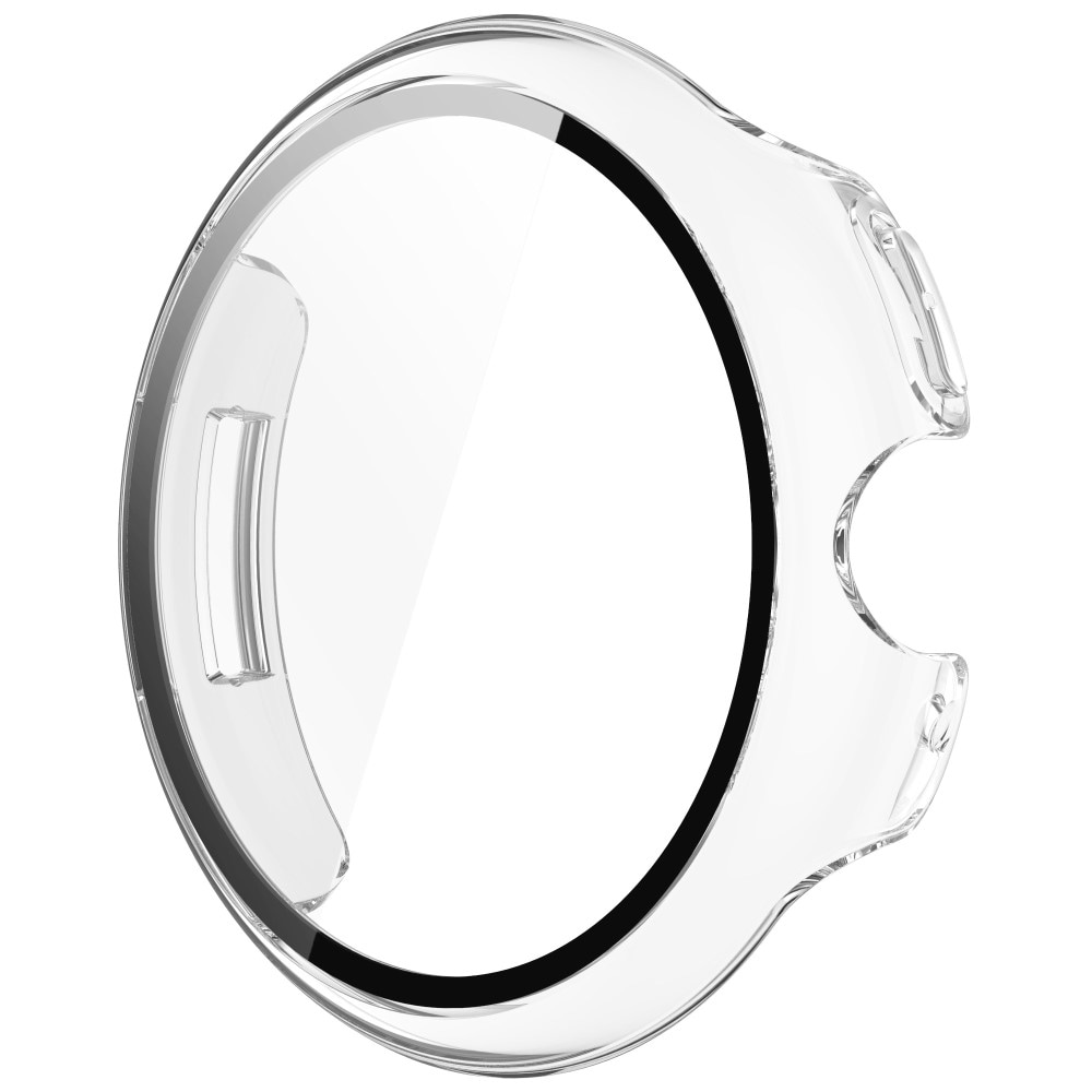 Google Pixel Watch 3 45mm Heltäckande skal med inbyggt skärmskydd, Genomskinlig