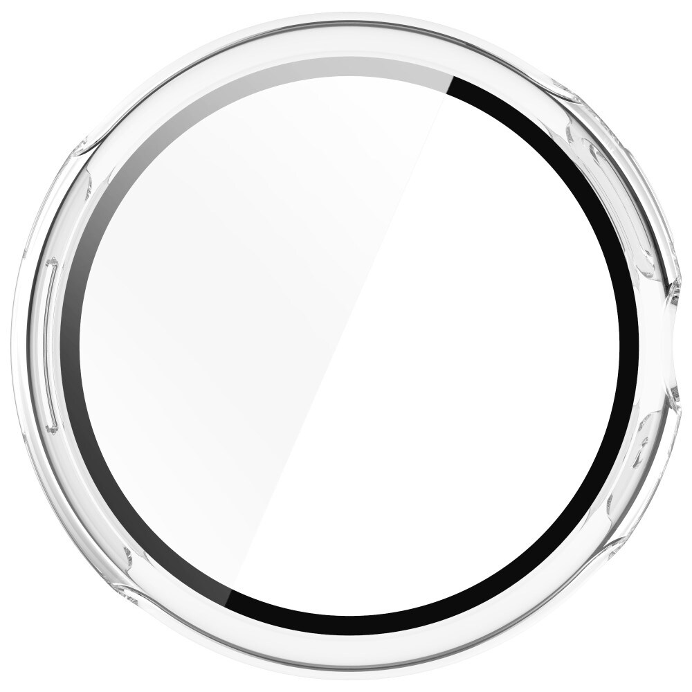 Google Pixel Watch 3 45mm Heltäckande skal med inbyggt skärmskydd, Genomskinlig