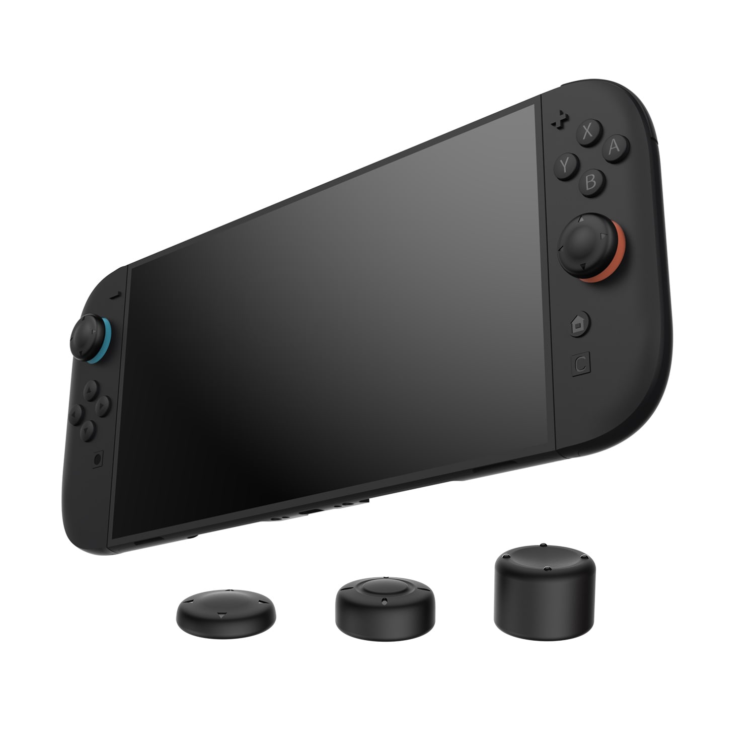 Nintendo Switch 2 6-pack Joystick knappskydd i silikon, Svart