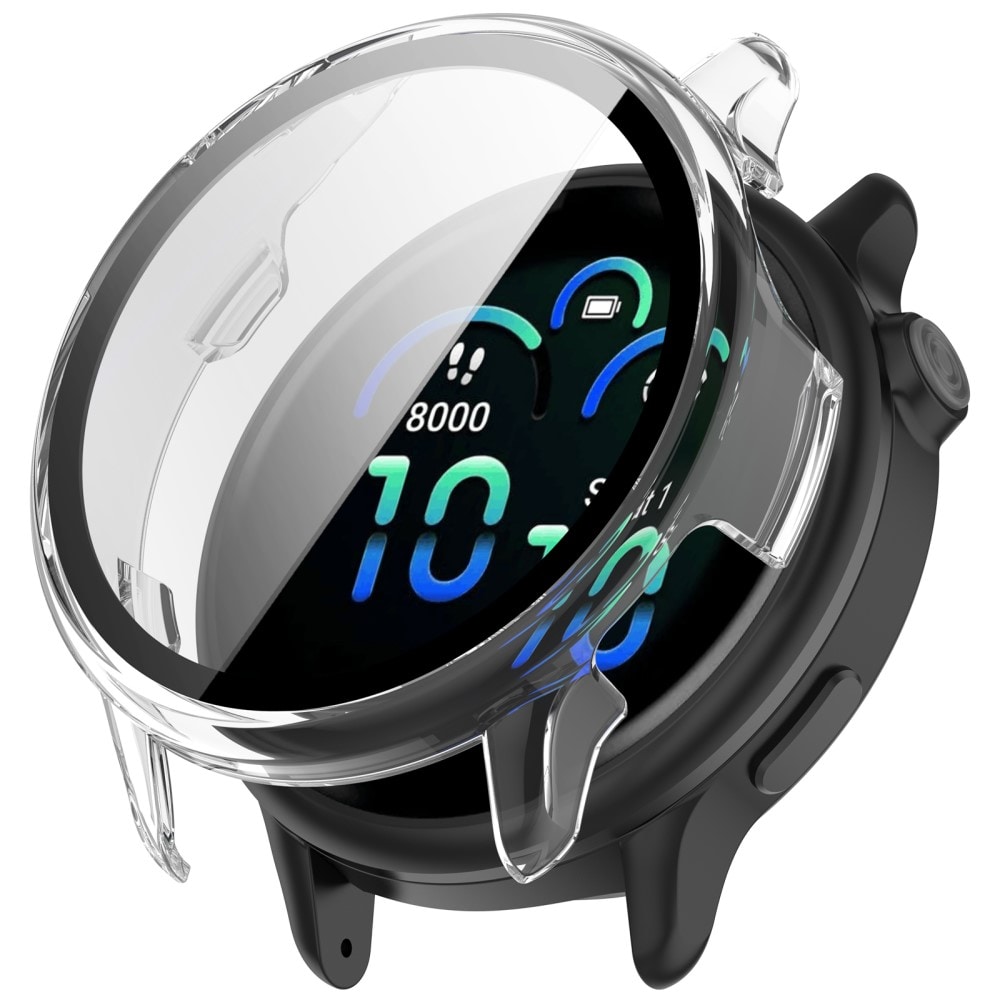 Garmin Vivoactive 6 Heltäckande skal med inbyggt skärmskydd, Genomskinlig