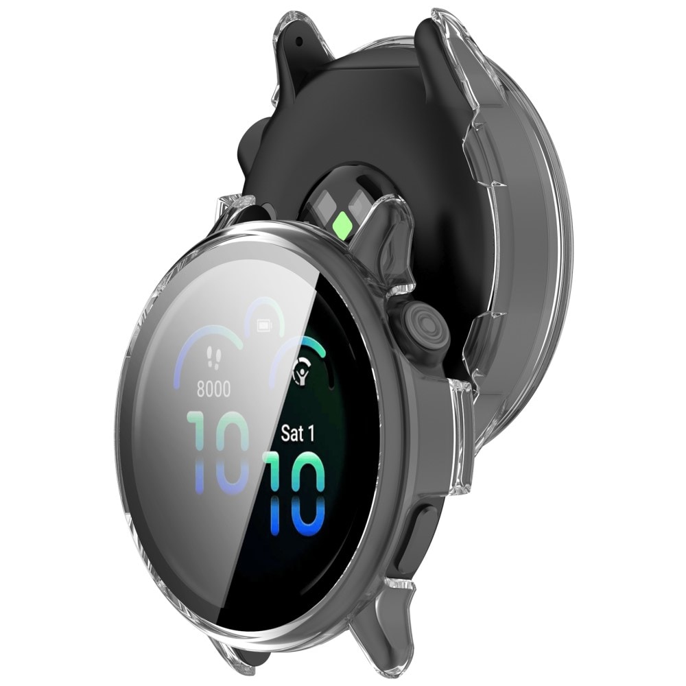 Garmin Vivoactive 6 Heltäckande skal med inbyggt skärmskydd, Genomskinlig