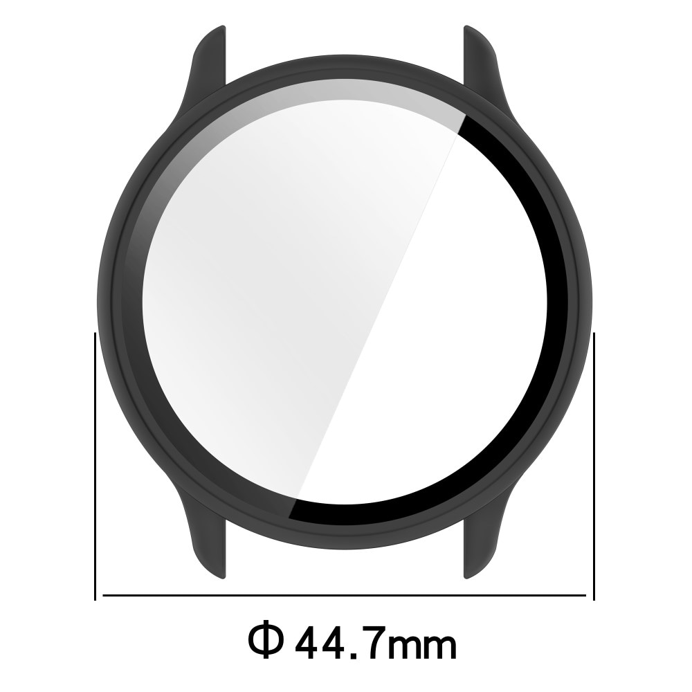 Garmin Vivoactive 6 Heltäckande skal med inbyggt skärmskydd, Genomskinlig
