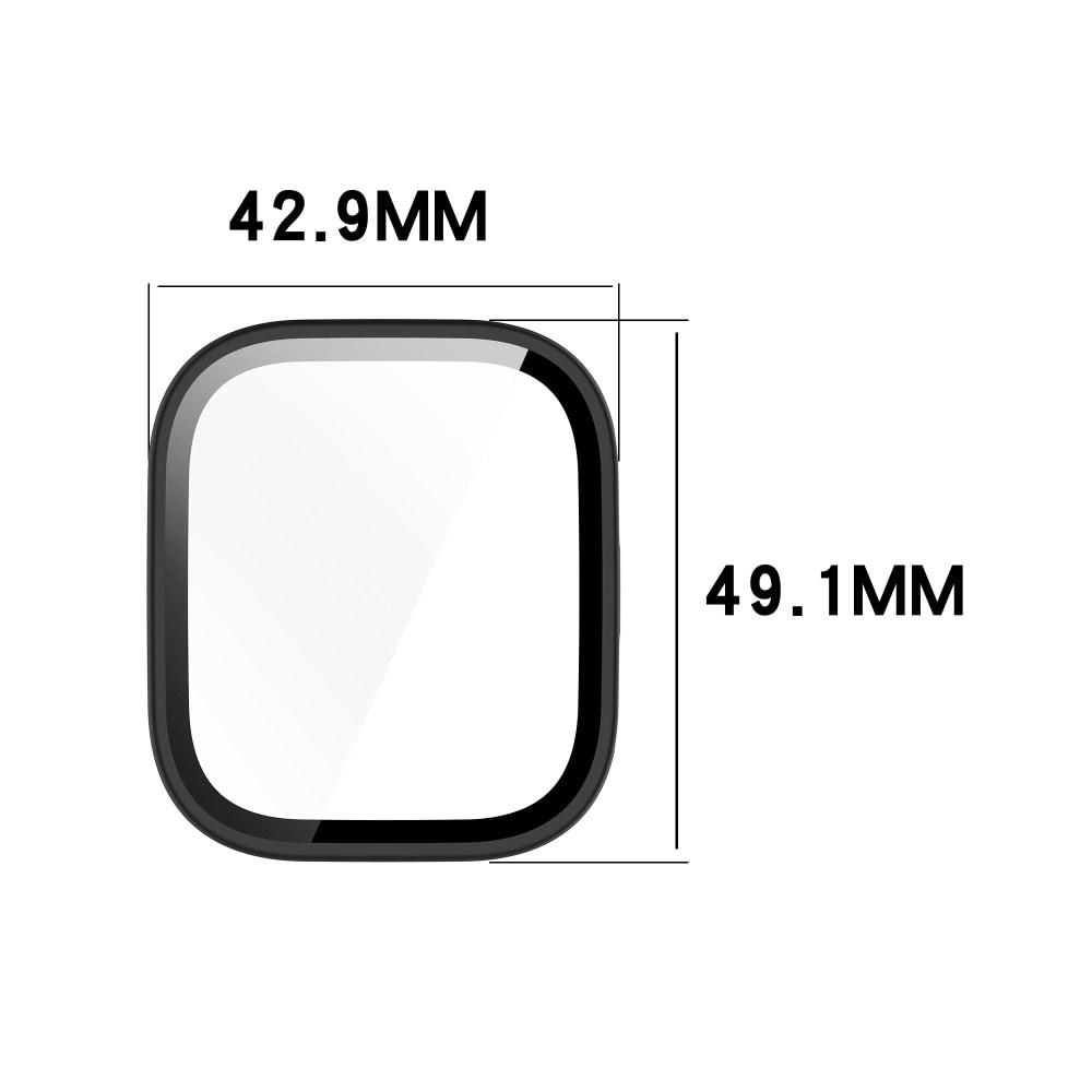 Amazfit Bip 6 Heltäckande skal med inbyggt skärmskydd, Svart