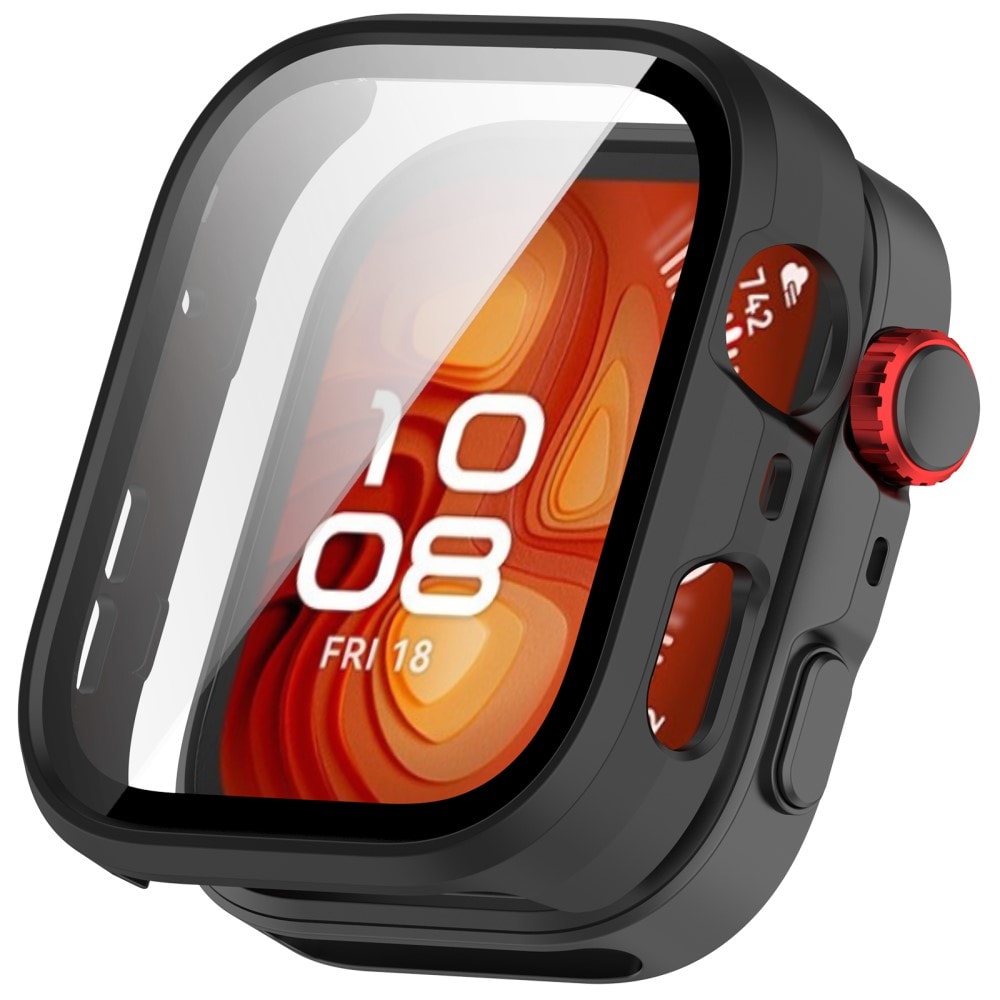 Huawei Watch Fit 4 Pro Heltäckande skal med inbyggt skärmskydd, Svart