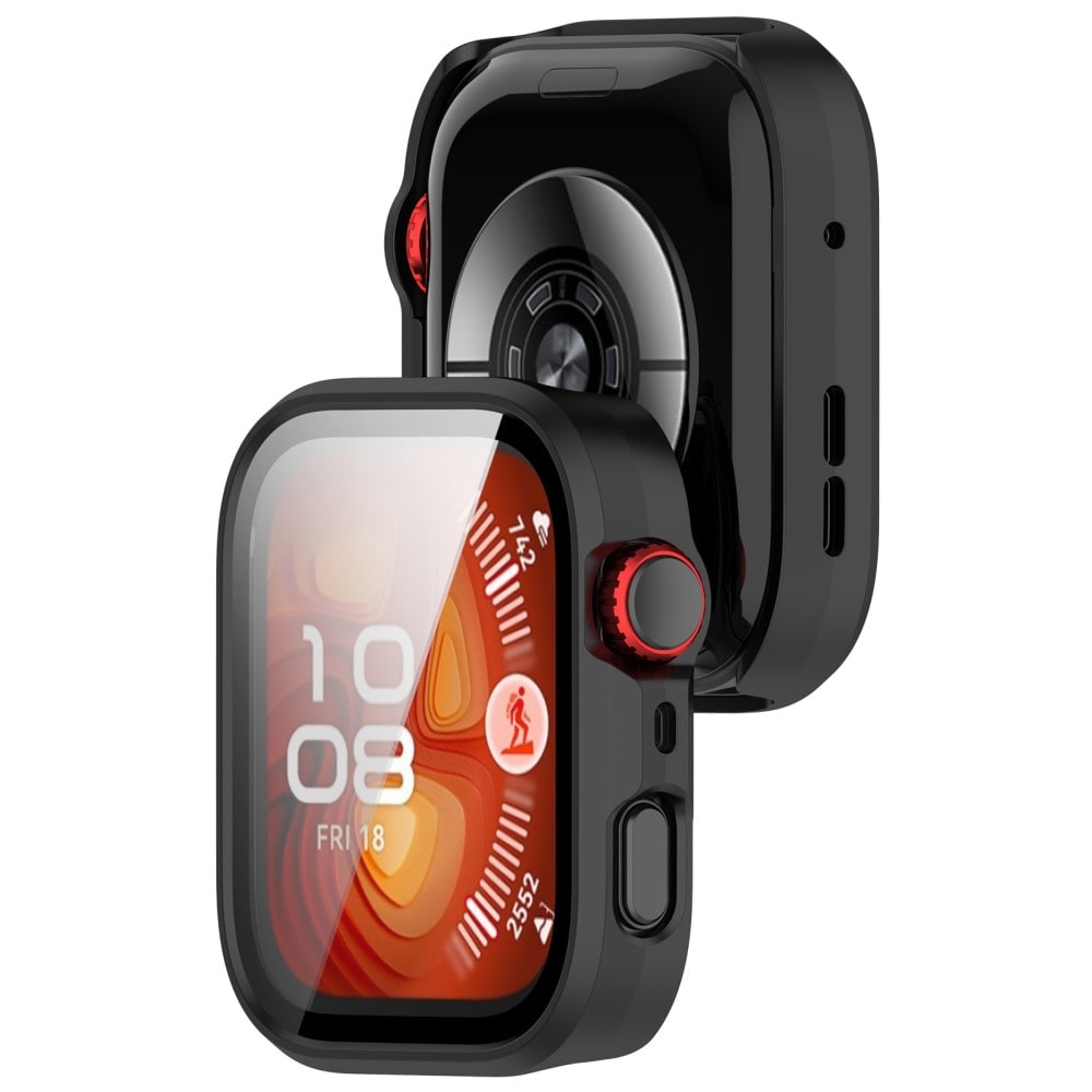 Huawei Watch Fit 4 Pro Heltäckande skal med inbyggt skärmskydd, Svart