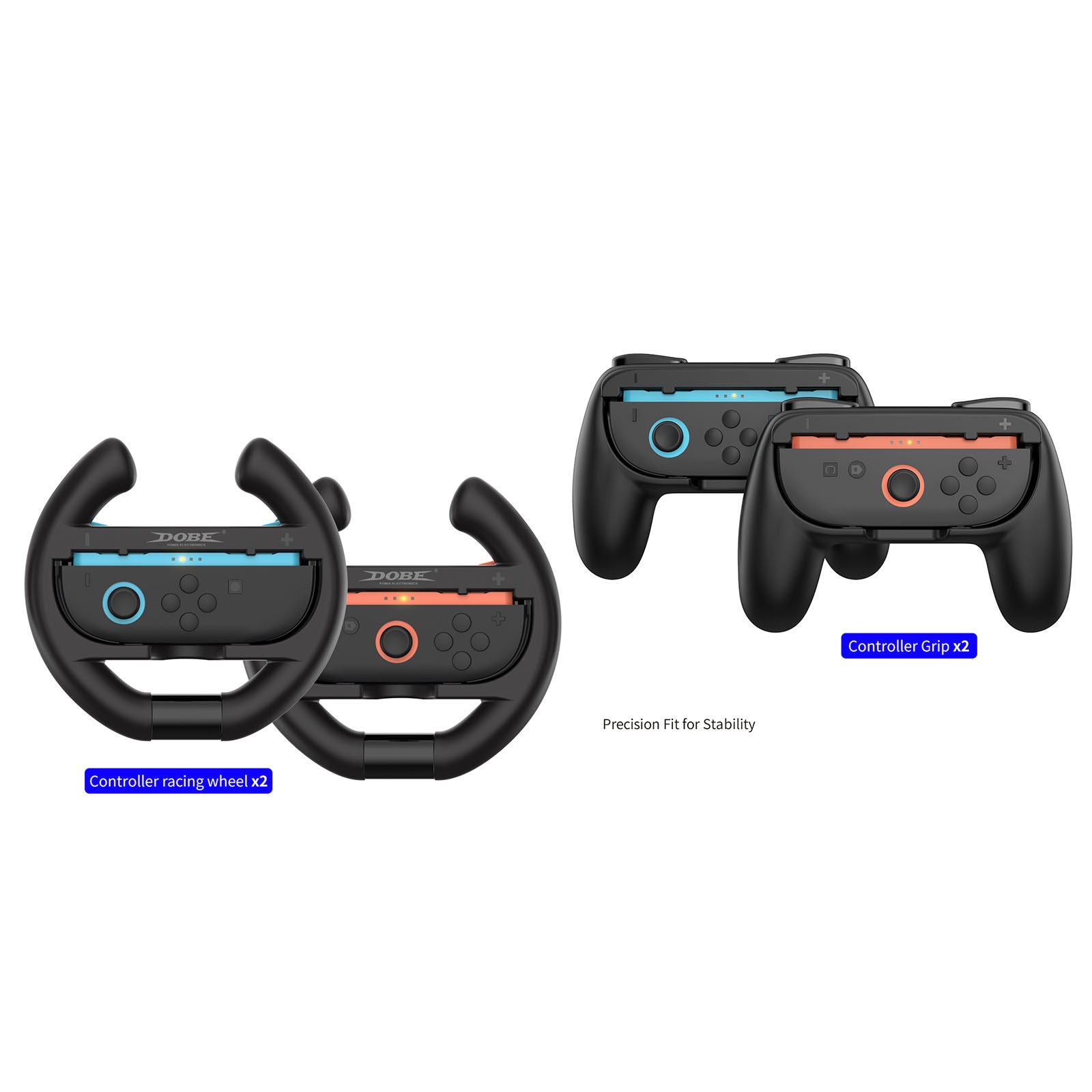 Nintendo Switch 2 Joy-Con handkontroller och rattar, Svart