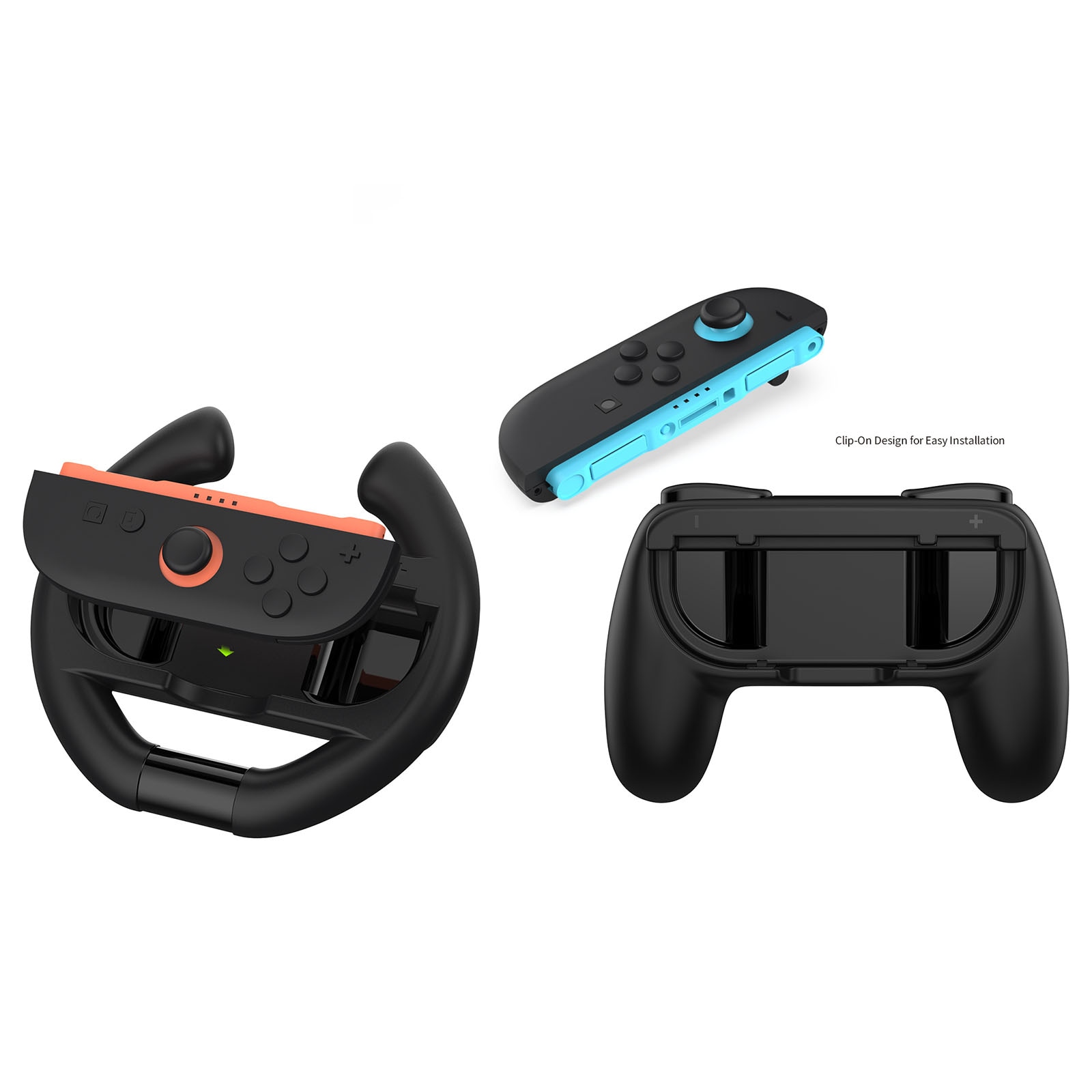 Nintendo Switch 2 Joy-Con handkontroller och rattar, Svart
