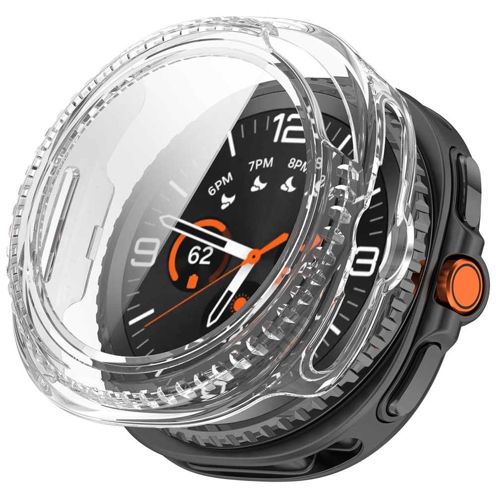 Samsung Galaxy Watch Ultra (2025) Heltäckande skal med inbyggt skärmskydd, Genomskinlig