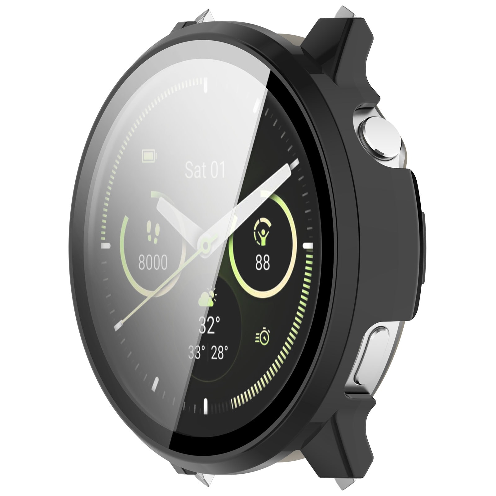 Garmin Venu 4 41mm Heltäckande skal med inbyggt skärmskydd, Svart