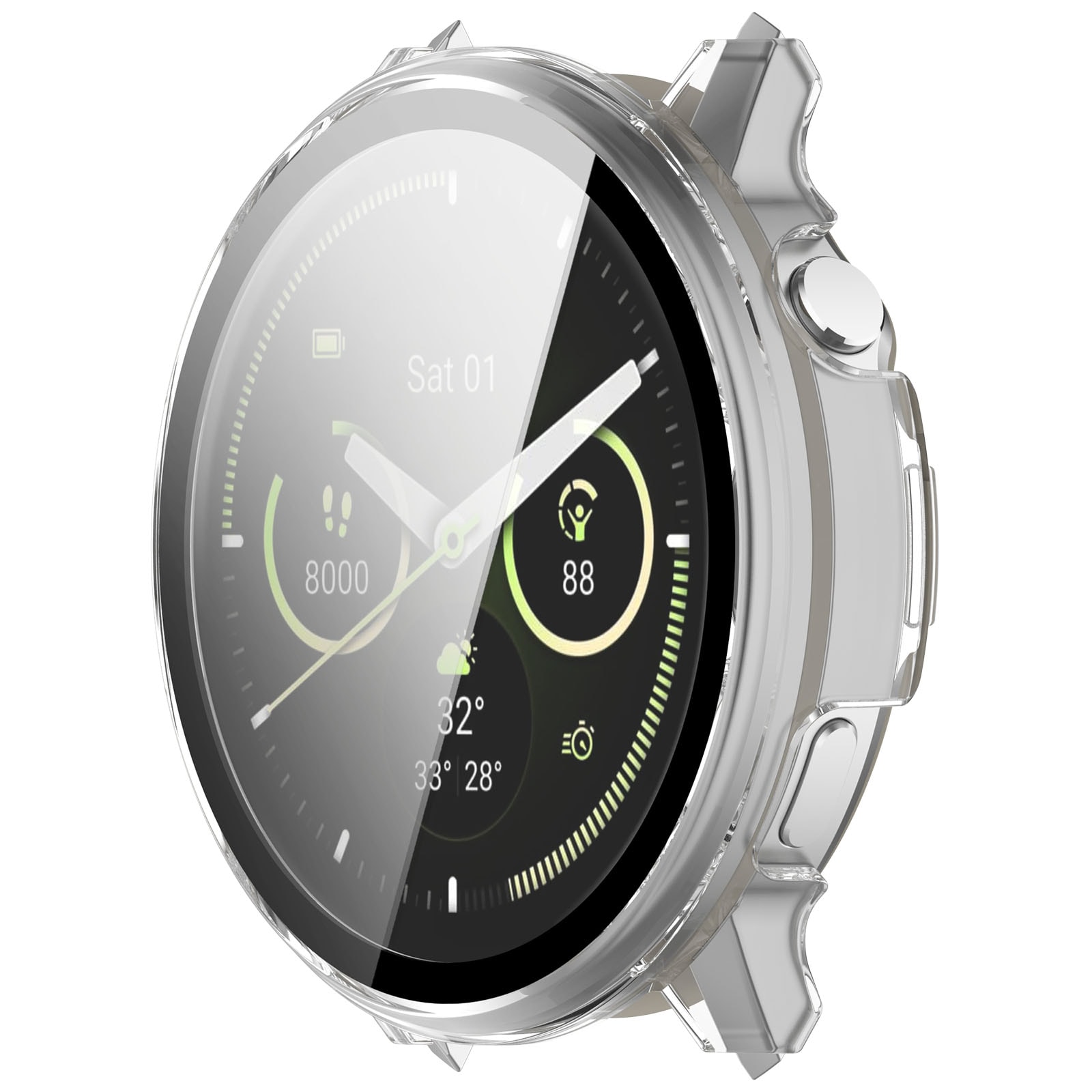 Garmin Venu 4 41mm Heltäckande skal med inbyggt skärmskydd, Genomskinlig