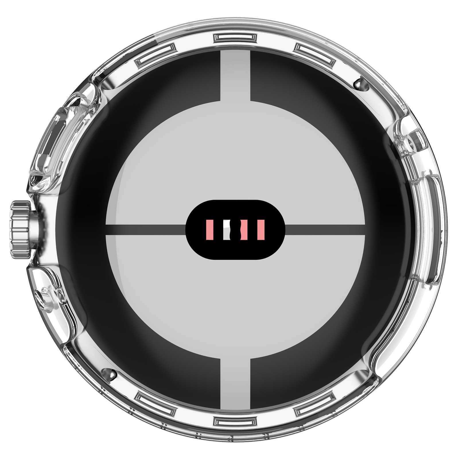 Google Pixel Watch 4 41mm Heltäckande skal med inbyggt skärmskydd, Genomskinlig